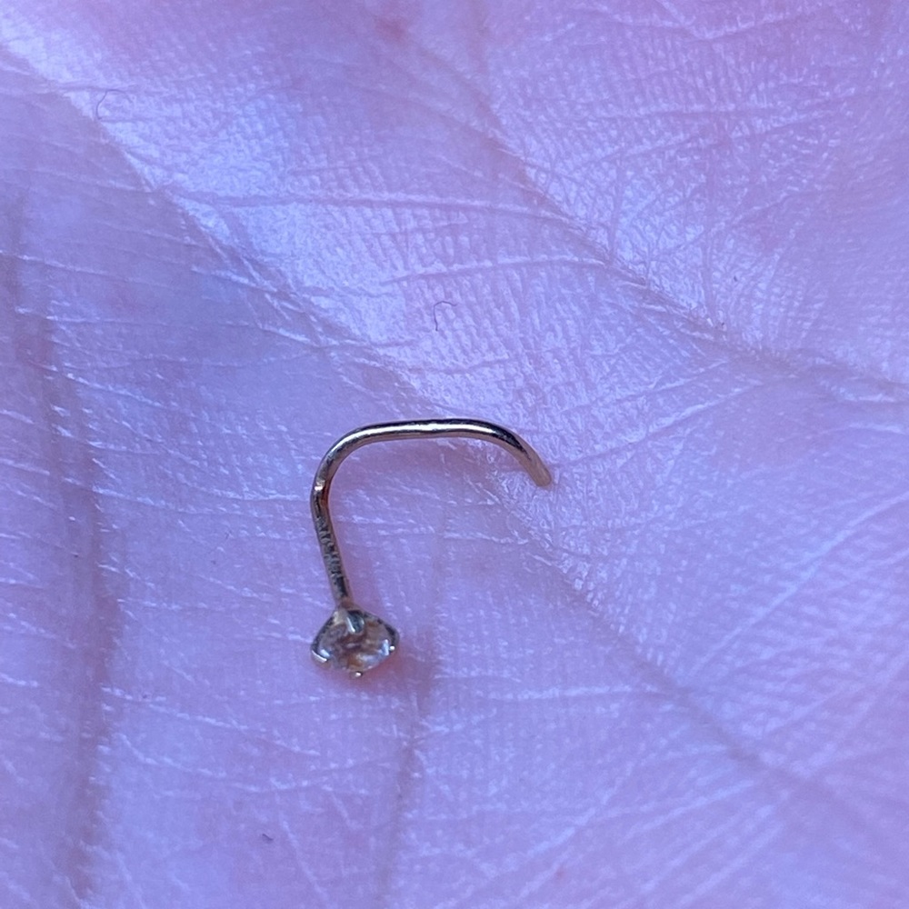 Real Gold 14kt nose stud